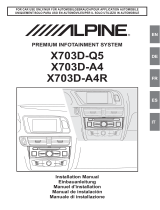 Alpine Electronics X703D A4 A4R A5 Q5 Q5R Installationsanleitung