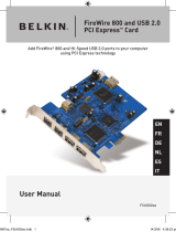 Belkin CARTE PCI EXPRESS™ FIREWIRE 800 ET USB 2.0 #F5U602EA Benutzerhandbuch