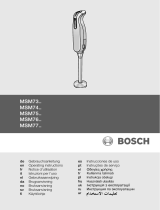Bosch MSM7700GB Bedienungsanleitung
