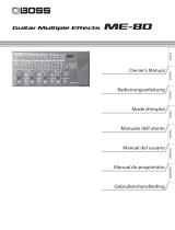 Boss ME-80 - Guitar Multiple Effects Benutzerhandbuch