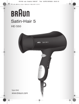 Braun HD 550 Satin Hair 5 Type 3542 Bedienungsanleitung