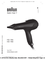 Braun HD 780,  HD 785,  Satin Hair 7 Benutzerhandbuch
