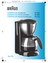 Braun KF 570 CafeHouse PurAroma DeLuxe Bedienungsanleitung