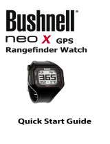 Mode d'Emploi pdf Bushnell Neo X GPS Rangefinder Watch Benutzerhandbuch