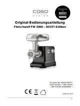 Caso FW 2000 Mincer - BEEF!-Edition Bedienungsanleitung