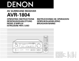 Denon AVR-1804 Operating Instructions Manual