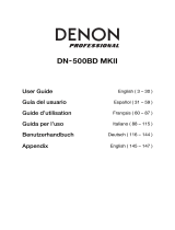 Denon Pro­fes­sional Denon DN-500BD MKII Benutzerhandbuch
