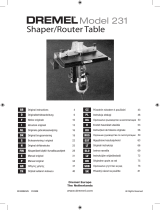 Dremel 231 SHAPER ROUTER TABLE Bedienungsanleitung
