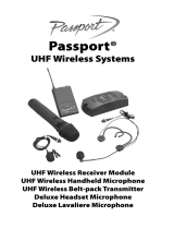 Fender Passport UHF Wireless Systems Bedienungsanleitung