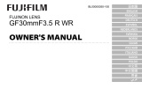 Fujifilm GF30mmF3.5 R WR Bedienungsanleitung