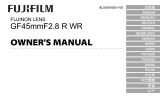Fujifilm GF45mmF2.8 R WR Benutzerhandbuch