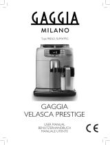 Gaggia Velasca Prestige Benutzerhandbuch