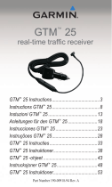 Garmin GTM 25 z bezterminowa subskrypcja komunikatow drogowych Benutzerhandbuch