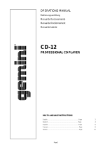 Gemini CD Player CD-12 Benutzerhandbuch