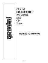 Gemini CD Player CD-9500 Benutzerhandbuch