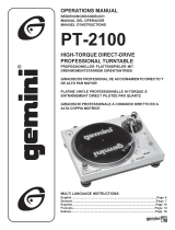 Gemini Turntable PT 2100 Benutzerhandbuch