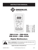 Greenlee DM-810A, DM-820A, DM-830A, DML-430A (Europe) Benutzerhandbuch