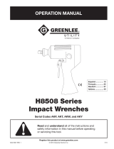 Greenlee H8508 Impact Wrench AKP, AKR, AKT, AKV, AKW, AKY Benutzerhandbuch