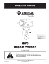 Greenlee HW3 Impact Wrench Benutzerhandbuch