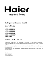 Haier HRF-663DTB2 serie Bedienungsanleitung