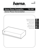 Hama Stereo Phono Preamplifier PA-506 Bedienungsanleitung