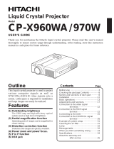Hitachi CP-X960WA/970W Benutzerhandbuch