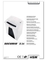 HSM HSM Securio B34C Level 3 Cross Cut Shredder Benutzerhandbuch