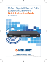 Intellinet 16-Port Gigabit Ethernet PoE  Switch with 2 SFP Ports and LCD Screen Installationsanleitung