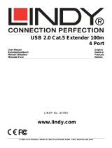 Lindy 100m 4 Port USB 2.0 Cat.5 Extender Benutzerhandbuch