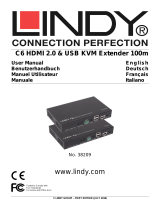 Lindy 100m C6 HDBaseT 2.0 HDMI & USB KVM Extender Benutzerhandbuch