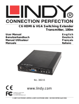 Lindy 100m HDBaseT C6 HDMI/VGA Switching Extender Transmitter Benutzerhandbuch