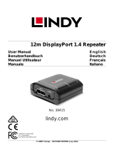 Lindy 12m DisplayPort 1.4 Repeater Benutzerhandbuch