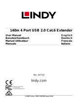 Lindy 140m 4 Port USB 2.0 Cat.6 Extender Benutzerhandbuch
