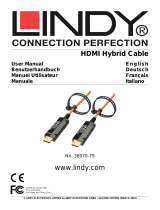 Lindy 80m Fibre Optic Hybrid HDMI Cable Benutzerhandbuch