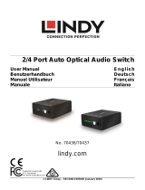 Lindy 4 Port Automatic Optical Audio Switch Benutzerhandbuch