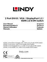 Lindy 2 Port HDMI 2.0, USB 2.0 & Audio Cable KVM Switch Benutzerhandbuch