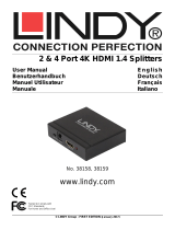 Lindy 4 Port HDMI 10.2G Splitter Benutzerhandbuch