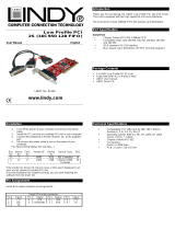 Lindy 2 Port Low Profile Serial RS-232 Card, PCI Benutzerhandbuch