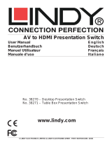 Lindy 4 Port Multi AV to HDMI Conference Table Switch Benutzerhandbuch