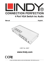 Lindy 4 Port VGA   Audio Switch Benutzerhandbuch