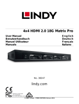 Lindy 4x4 HDMI 2.0 18G Matrix Switch Pro Benutzerhandbuch
