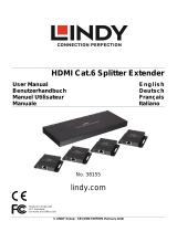 Lindy 50m Cat.6 4 Port HDMI & IR Splitter Extender Benutzerhandbuch