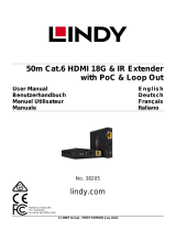 Lindy 50m Cat.6 HDMI 18G & IR Extender Benutzerhandbuch