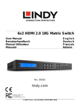 Lindy 6x2 HDMI 2.0 18G Matrix Switch Benutzerhandbuch