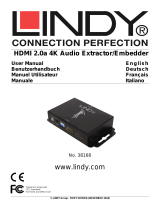 Lindy HDMI 2.0 18G Audio Extractor & Embedder Benutzerhandbuch