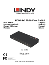Lindy HDMI 4 Port Multi-View Switch Benutzerhandbuch