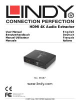 Lindy HDMI 4K Audio Extractor De-Embedder Benutzerhandbuch