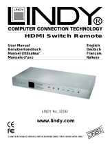 Lindy HDMI SWITCH REMOTE 32592 Benutzerhandbuch