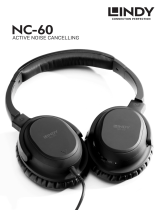 Lindy NC-60 Wired Active Noise Cancelling Headphones Benutzerhandbuch