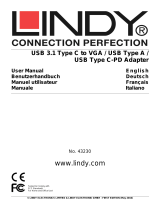 Lindy USB 3.1 Type C to VGA Converter Benutzerhandbuch